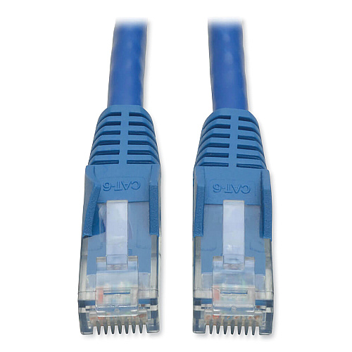 Tripp Lite CAT6 Gigabit Snagless Molded Patch Cable, 1 ft, Blue (N201001BL)
