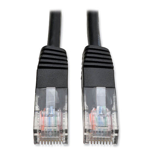 Tripp Lite CAT5e 350 MHz Molded Patch Cable, 7 ft, Black (N002007BK)