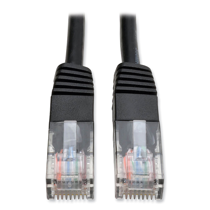 Tripp Lite CAT5e 350 MHz Molded Patch Cable, 7 ft, Black (N002007BK)