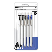 uni-ball uniONE Gel Pen, Retractable, Medium 0.7 mm, Assorted Business Ink Colors, Assorted Barrel Colors, 5/Pack (70380)