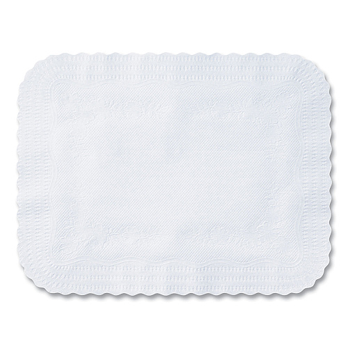 Hoffmaster Scalloped Edge Traymat, Bond Paper, 12.75 x 16.5, White, 1,000/Carton (410211)