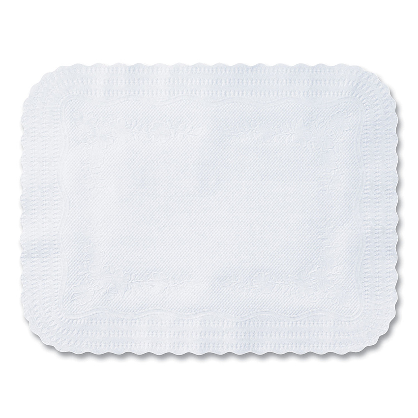 Hoffmaster Scalloped Edge Traymat, Bond Paper, 12.75 x 16.5, White, 1,000/Carton (410211)