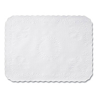 Hoffmaster Anniversary Embossed Scalloped Edge Traymat, 14 x 19, White, 2,000/Carton (TC8704462)