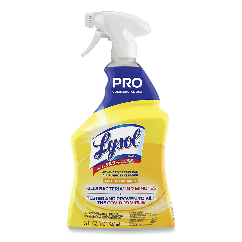 Lysol&reg; Advanced Deep Clean All Purpose Cleaner, Lemon Breeze, 32 oz Trigger Spray Bottle (00351EA)