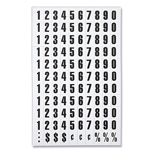 MasterVision Interchangeable Magnetic Board Accessories, Numbers, Black, 0.75"h (KT2020)