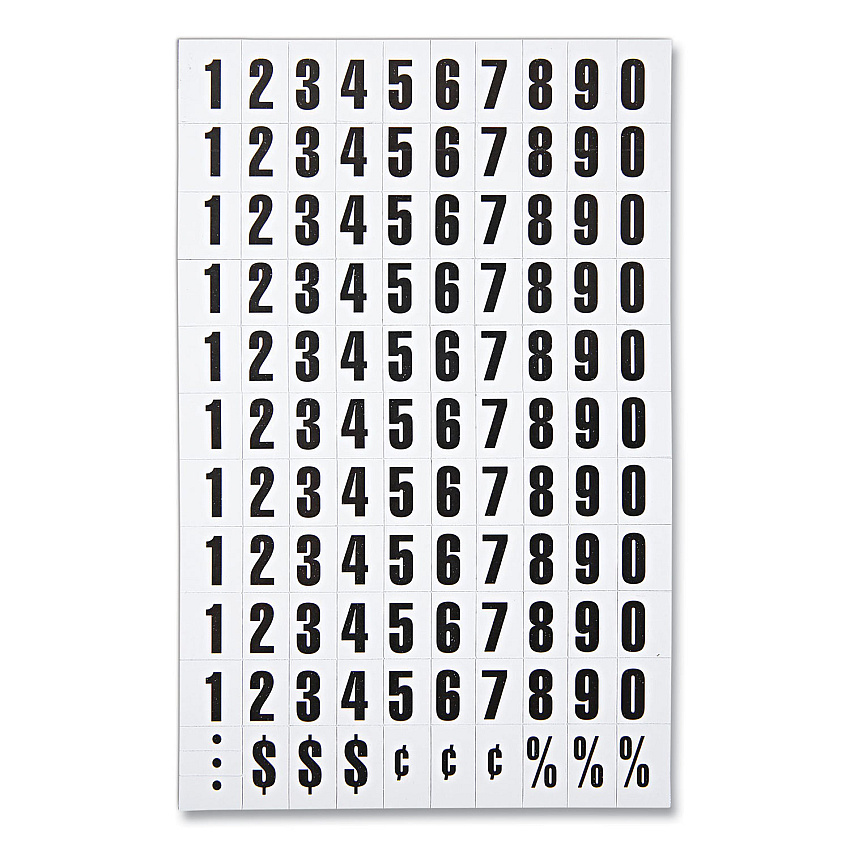 MasterVision Interchangeable Magnetic Board Accessories, Numbers, Black, 0.75"h (KT2020)