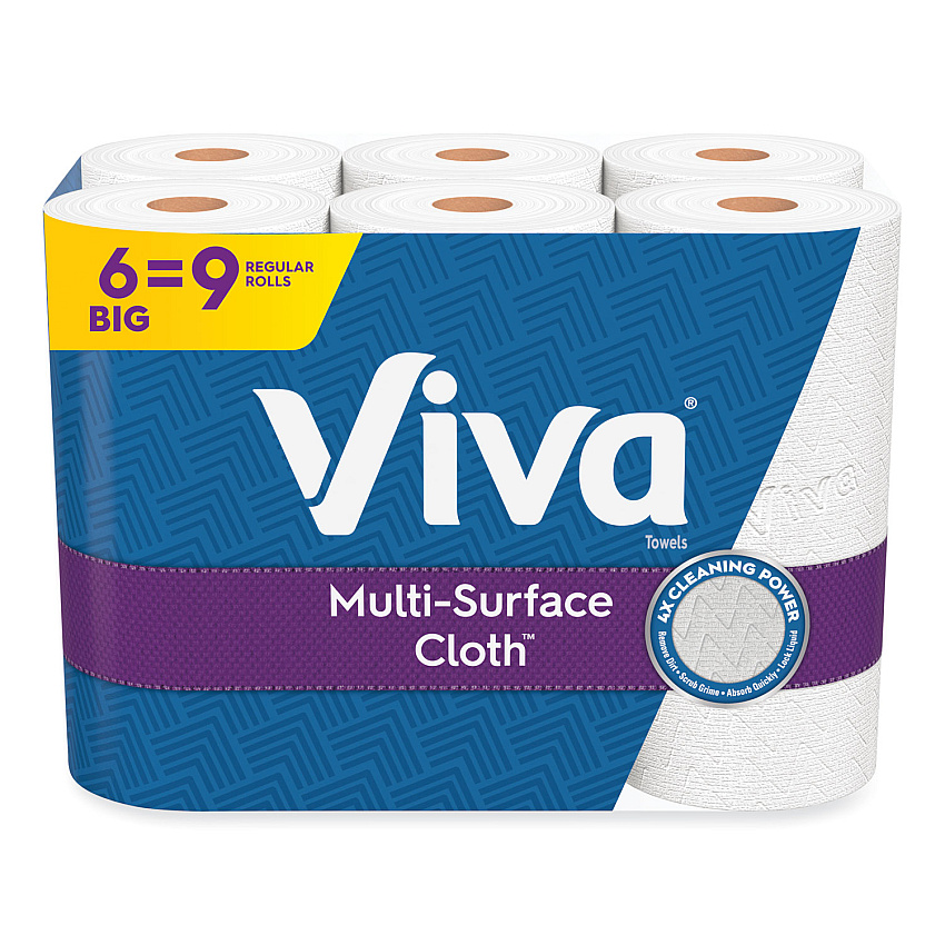 Viva&reg; Multi-Surface Kitchen Cloth Paper Towels, 1-Ply, 83 Sheets, 24 Rolls (49413)