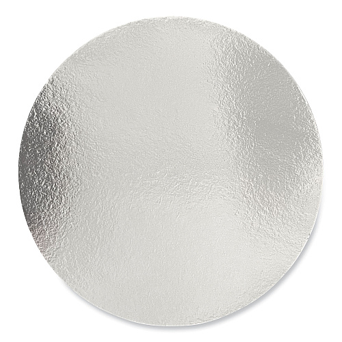 Boardwalk&reg; Round Aluminum To-Go Container Lids, Flat Lid, 9", Silver, Paper, 500/Carton (BWKROUND9FLID)