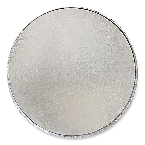 Boardwalk&reg; Round Aluminum To-Go Containers with Lid, 48 oz, 9" Diameter x 1.66"h, Silver, 200/Carton (BWKROUND9COMBO)
