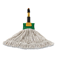 Web Foot BLEND SHRINKLESS Mop Head, Cotton/Synthetic, Small, Orange, 6/Carton