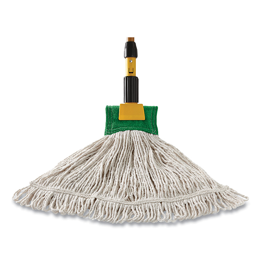 Web Foot BLEND SHRINKLESS Mop Head, Cotton/Synthetic, Small, Orange, 6/Carton