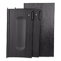 Executive Janitorial Cleaning Cart Locking Cabinet Door Kit, Black