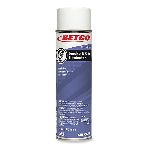 Betco BestScent Smoke and Odor Eliminator Aerosol, Fruit/Floral Scent, 16 oz Aerosol Can, 12/Carton (622300)