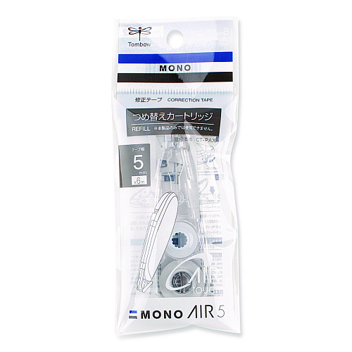 Tombow MONO Air Pen-Type Correction Tape, Refill, Clear Applicator, 0.19" x 236" (68697)