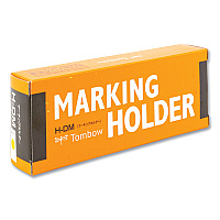 Tombow Wax-Based Marking Pencil, 4.4 mm, Yellow Wax, Navy Blue Barrel, 10/Box (51534)
