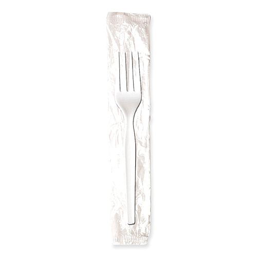 Dixie&reg; Disposable White Forks, Individually Wrapped Medium Weight, 1,000 Forks (FM23C7)