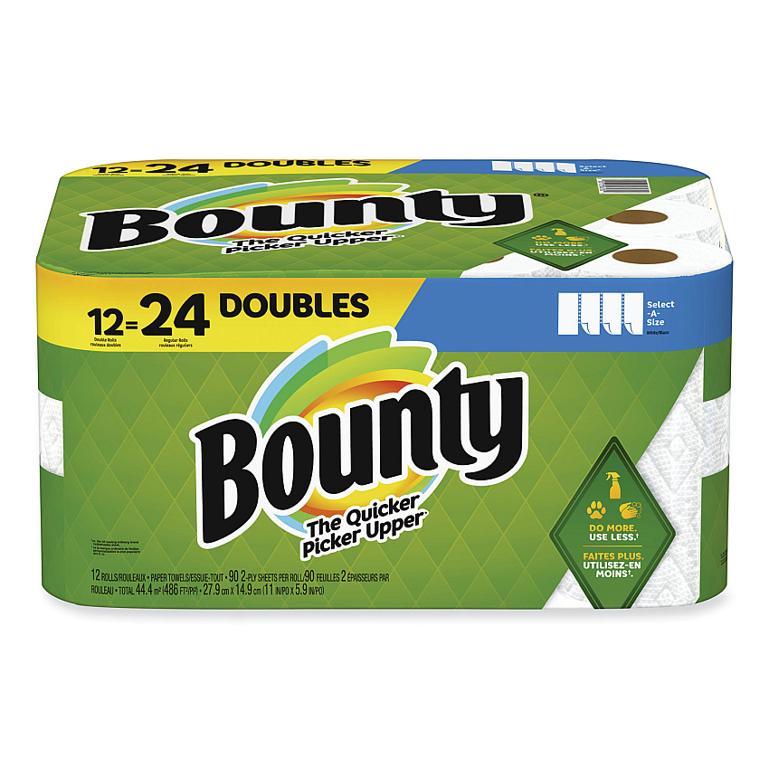 Bounty&reg; Kitchen Paper Towels, 2-Ply, 90 Sheet Roll, 12 Rolls (08664)