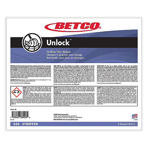Betco Unlock Floor Stripper, 5 gal Pail (888B500)