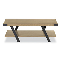 Safco Coffee Table, Rectangular, 48 x 23.75 x 16, Sand Dune Top, Black Base (MRCFTSDD)