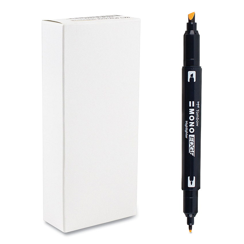 Tombow Highlighters, Golden Yellow Ink, Bullet/Chisel Tip, Golden Yellow Barrel, 10/Box (56410)