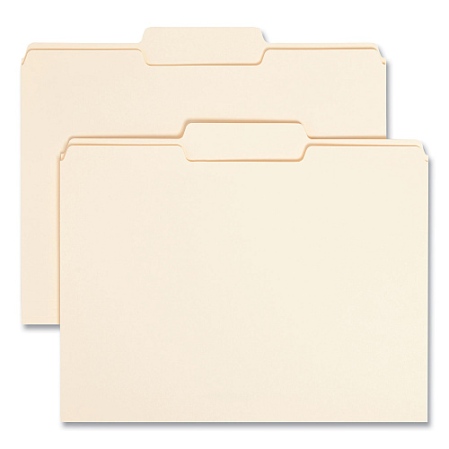 Smead Manila File Folders, 1/3-Cut Tabs: Center Position, Letter Size, 0.75" Expansion, Manila, 100/Box (10332)