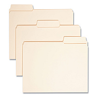 Smead SuperTab Reinforced Guide Height Top Tab Folders, 1/3-Cut Tabs: Assorted, Letter Size, 0.75