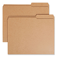 Smead Guide Height Reinforced Heavyweight Kraft File Folder, 2/5-Cut Tabs: Right of Center, Letter, 0.75