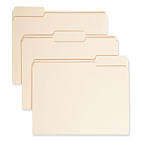 Smead Manila File Folders, 1/3-Cut Tabs: Assorted, Letter Size, 0.75