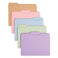 Smead Colored File Folders, 1/3-Cut Tabs: Assorted, Letter Size, 0.75