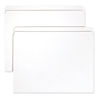 Smead Reinforced Top Tab Colored File Folders, Straight Tabs, Letter Size, 0.75" Expansion, White, 100/Box (12810)