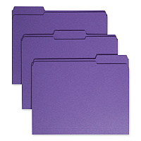 Smead Reinforced Top Tab Colored File Folders, 1/3-Cut Tabs: Assorted, Letter Size, 0.75