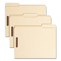 Smead Recycled Top Tab Fastener Folders, 1/3-Cut Tabs: Assorted, 0.75