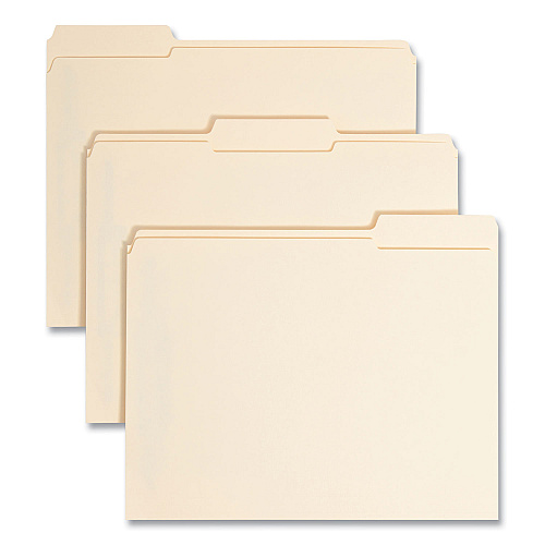 Smead Manila Fastener Folders with SafeSHIELD Coated Fasteners, 0.75" Expansion, 2 Fasteners, Letter Size, Manila Exterior, 50/Box (14555)