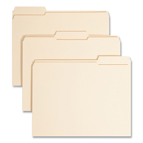 Smead Top Tab Manila Expansion Fastener Folders, 1.5" Expansion, 2 Fasteners, Letter Size, Manila Exterior, 50/Box (14595)