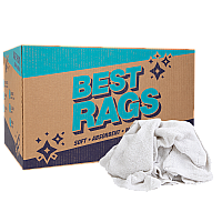 W11 Washcloth Size Terry Wipers White - 25lb Box (N-W11-25)
