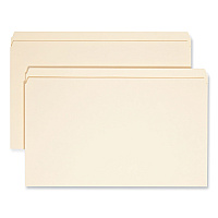 Smead Manila File Folders, Straight Tabs, Legal Size, 0.75