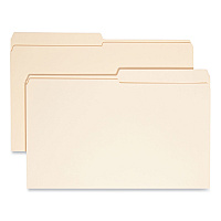 Smead Reinforced Tab Manila File Folders, 1/2-Cut Tabs: Assorted, Legal Size, 0.75