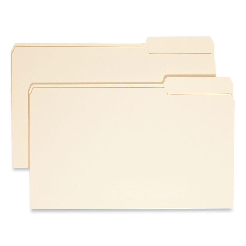 Smead Manila File Folders, 1/3-Cut Tabs: Right Position, Legal Size, 0.75" Expansion, Manila, 100/Box (15333)
