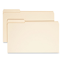 Smead Reinforced Tab Manila File Folders, 1/3-Cut Tabs: Left Position, Legal Size, 0.75" Expansion, 11-pt Manila, 100/Box 8 1/2" x 14" - 3/4" Expansion - Top Tab Location - Left Tab Position - 11 pt. - 2 Plys - Manila - Reinforced, Durable, Reinfo (15335)