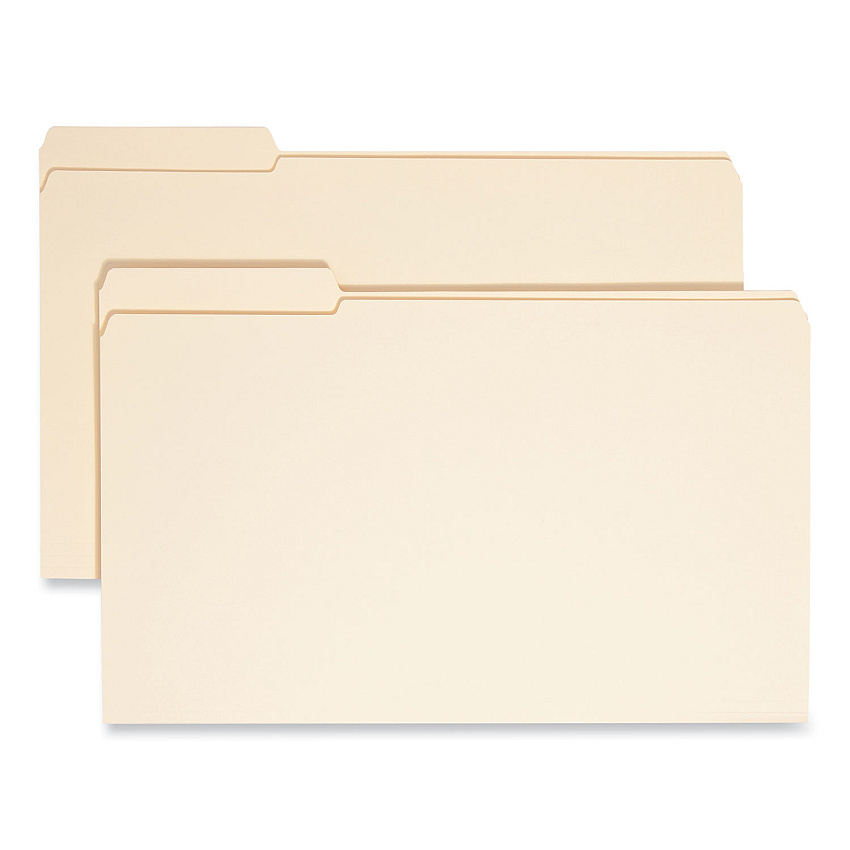 Smead Reinforced Tab Manila File Folders, 1/3-Cut Tabs: Left Position, Legal Size, 0.75" Expansion, 11-pt Manila, 100/Box 8 1/2" x 14" - 3/4" Expansion - Top Tab Location - Left Tab Position - 11 pt. - 2 Plys - Manila - Reinforced, Durable, Reinfo (15335)
