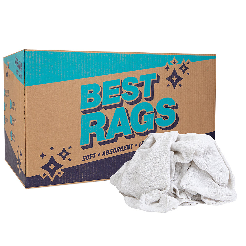 W68 Shop Towel Terry Wipers White - 25lb Box (N-W68-25)