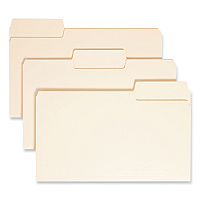 Smead SuperTab Top Tab File Folders, 1/3-Cut Tabs: Assorted, Legal Size, 0.75" Expansion, 14-pt Manila, 50/Box (15401)