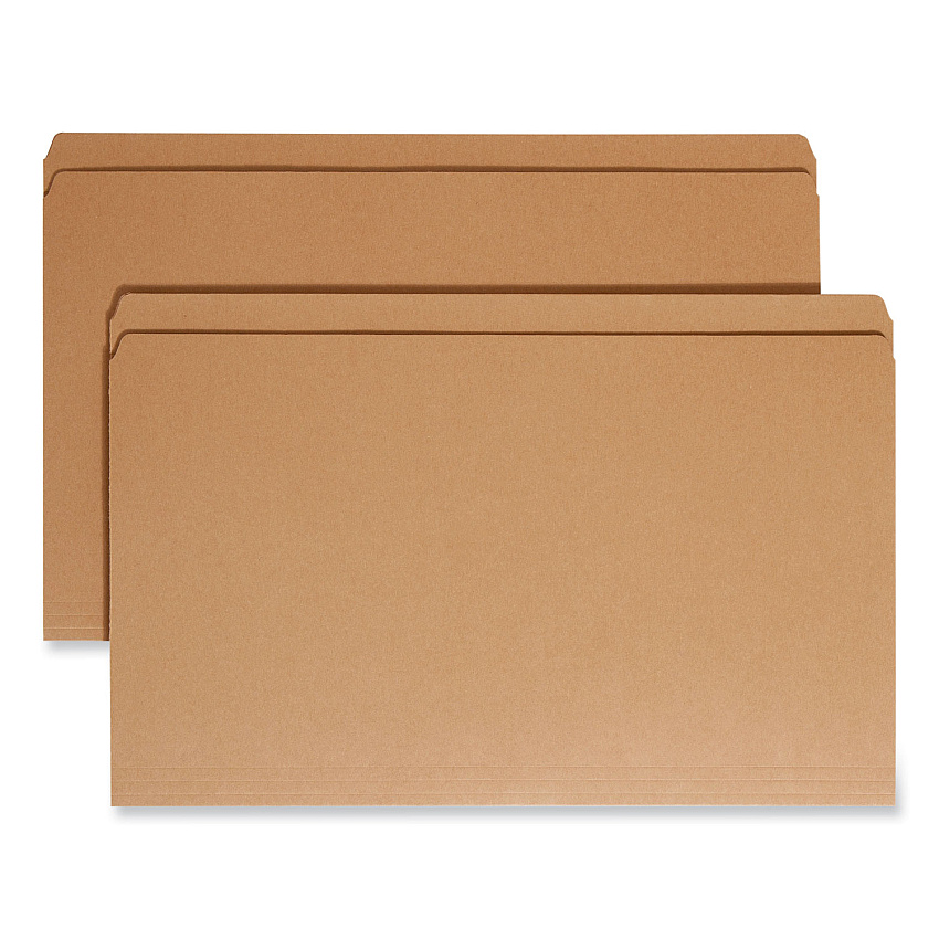 Smead Heavyweight Kraft File Folder, Straight Tabs, Legal Size, 0.75" Expansion, 11-pt Kraft, Brown, 100/Box 8 1/2" x 14" - 11 pt. - 2 Plys - Kraft - 10% Recycled - 100 / Box (15710)