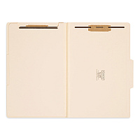 Smead Six-Section Top Tab Classification Folders, 2" Expansion, 2 Dividers, 6 Fasteners, Legal Size, Manila, 10/Box (19000)