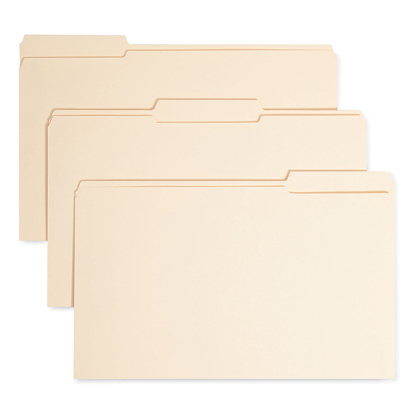 Smead Top Tab Manila Expansion Fastener Folders, 1.5" Expansion, 2 Fasteners, Legal Size, Manila Exterior, 50/Box (19595)