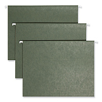 Smead Hanging Folders, Letter Size, 1/3-Cut Tabs, Standard Green, 25/Box (64035)
