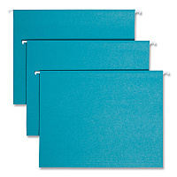 Smead Colored Hanging File Folders with 1/5 Cut Tabs, Letter Size, 1/5-Cut Tabs, Teal, 25/Box (64074)