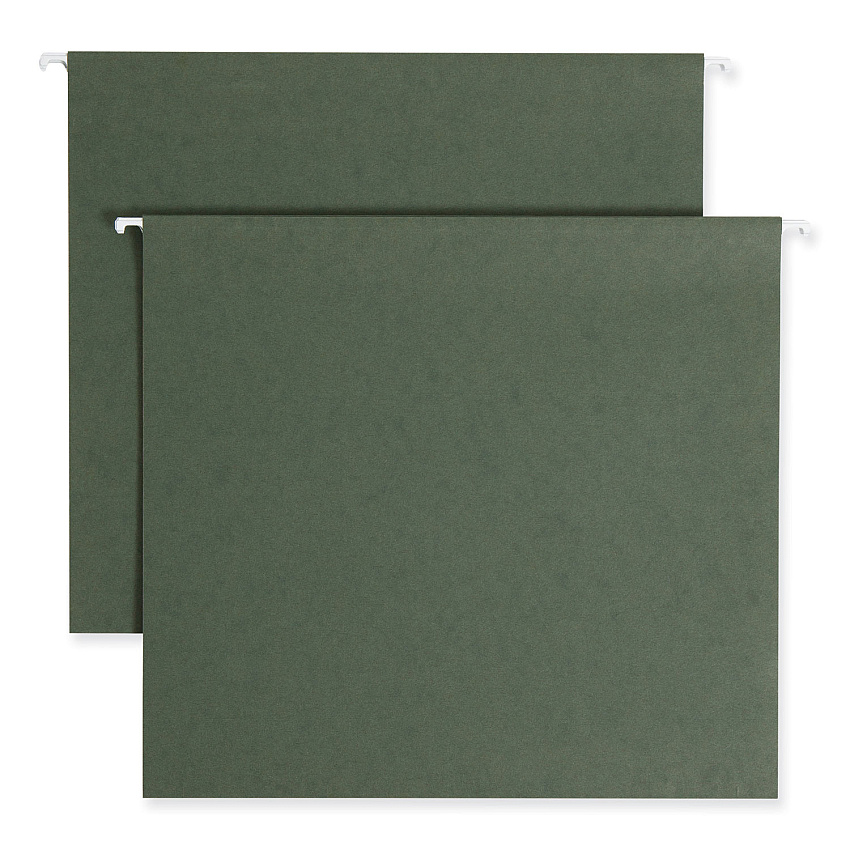 Smead Box Bottom Hanging File Folders, 3" Capacity, Letter Size, Standard Green, 25/Box (64279)