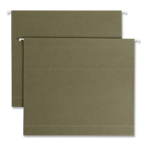 Smead Box Bottom Hanging File Folders, 2" Capacity, Letter Size, Standard Green, 25/Box (65090)