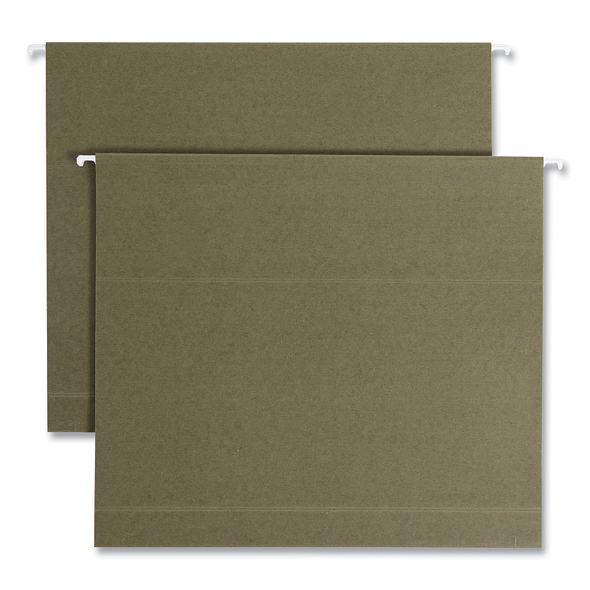 Smead Box Bottom Hanging File Folders, 2" Capacity, Letter Size, Standard Green, 25/Box (65090)